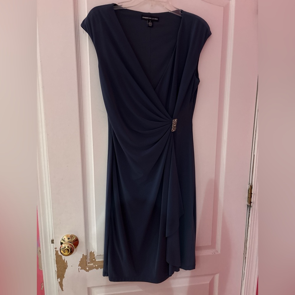 American Living Asymmetrical Navy Dress